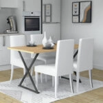 Τραπέζι Bette μεταλλικό - μελαμίνης χρώμα sonoma - ανθρακί 140x80x76εκ.