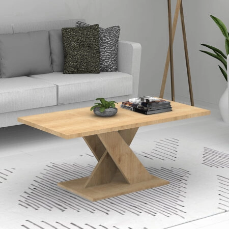 Τραπεζάκι σαλονιού Marcello Megapap χρώμα φυσικό οξιάς 110x55x47εκ.