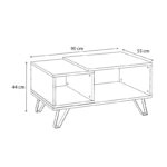 Τραπεζάκι σαλονιού Don  μελαμίνης χρώμα γκρι σκυροδέματος 90x55x44εκ.