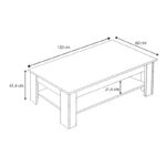 Τραπεζάκι σαλονιού Spello μελαμίνης χρώμα φυσικό οξιάς 120x60x41,4εκ.