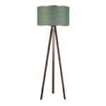 Φωτιστικό δαπέδου Rosling  Mdf/ύφασμα Pvc χρώμα καρυδί/κυπαρισσί 38x21x140εκ.