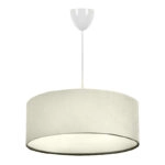 Φωτιστικό οροφής Monahan  υφασμάτινο μονόφωτο χρώμα εκρού 38x20x70εκ.