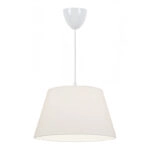 Φωτιστικό οροφής Elanor  υφασμάτινο μονόφωτο χρώμα λευκό 37x21x70εκ.