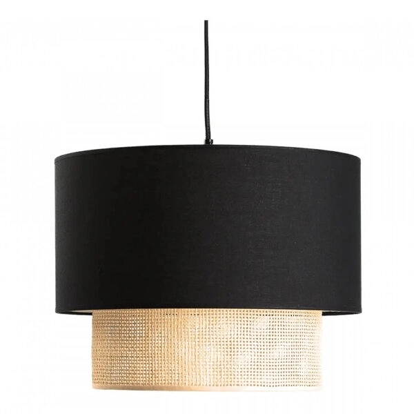 Φωτιστικό οροφής Lucifer E27 υφασμάτινο μονόφωτο χρώμα μαύρο 30x20x70εκ.