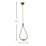 Φωτιστικό οροφής Shemesh E27 μεταλλικό μονόφωτο χρώμα χρυσό ματ 20x20x85εκ.