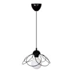 Φωτιστικό οροφής Zufash E14 μεταλλικό μονόφωτο χρώμα μαύρο 25x25x60εκ.