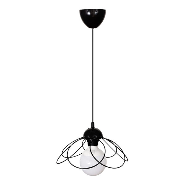 Φωτιστικό οροφής Zufash E14 μεταλλικό μονόφωτο χρώμα μαύρο 25x25x60εκ.