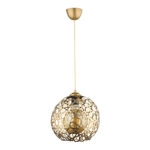 Φωτιστικό οροφής Dominico E27 μεταλλικό μονόφωτο χρώμα χρυσό 24x24x70εκ.