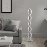 Φωτιστικό δαπέδου Led Allen  μεταλλικό χρώμα λευκό 30x30x145εκ.