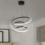 Φωτιστικό οροφής Led Cora  μεταλλικό χρώμα μαύρο Φ50x70εκ.