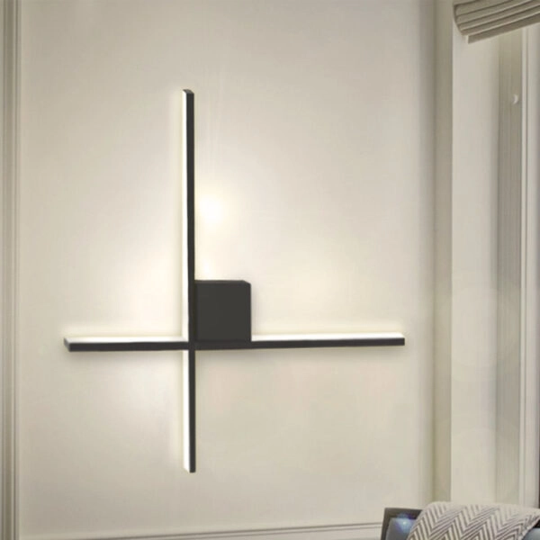 Απλίκα τοίχου Led Cubo  μεταλλική χρώμα μαύρο 40x5x40εκ.