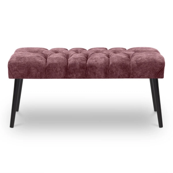 Σκαμπώ - ταμπουρέ Isabelle  υφασμάτινο χρώμα μωβ 96x41x44εκ.