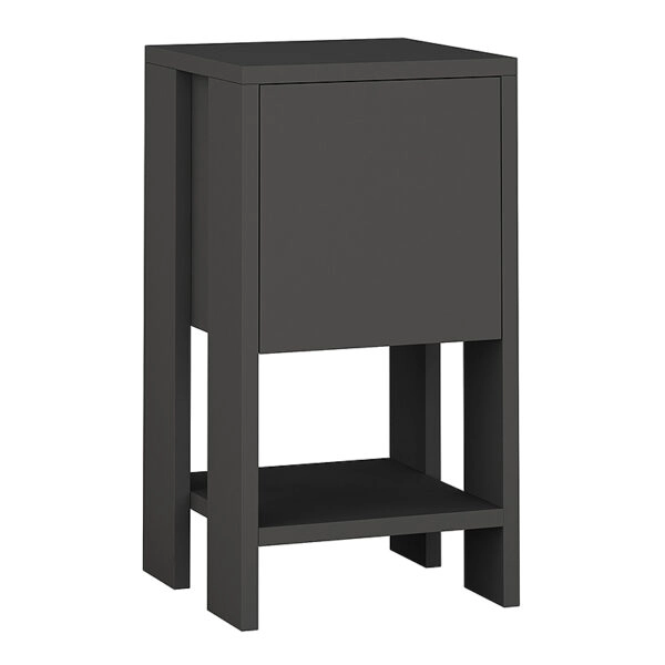 Κομοδίνο μελαμίνης Ema χρώμα ανθρακί 30x30x55εκ.