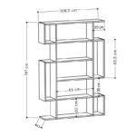 Βιβλιοθήκη μελαμίνης Mito χρώμα λευκό 108x25x161εκ.