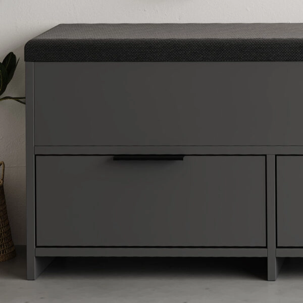 Παπουτσοθήκη Cove χρώμα ανθρακί 106x34x51,5εκ.