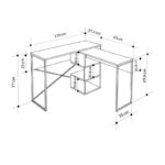 Γραφείο εργασίας πολυμορφικό Badau από μελαμίνη χρώμα φυσικό οξιάς 110x37,2x77εκ.