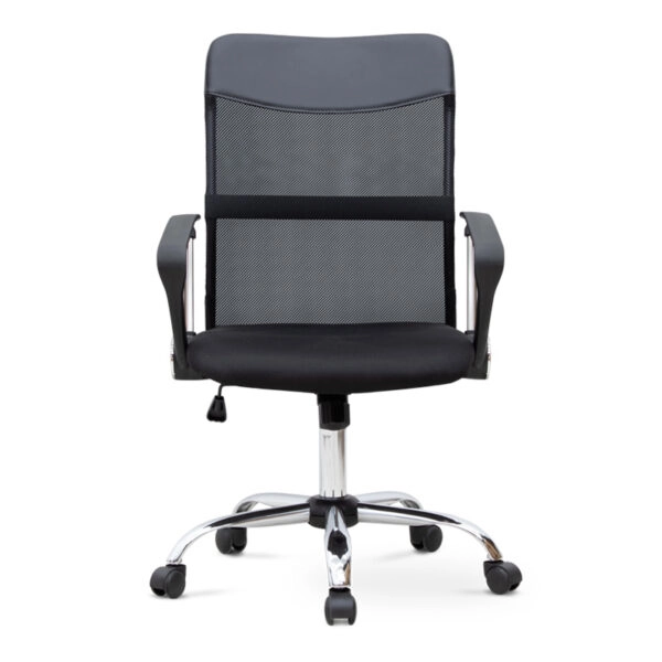 Καρέκλα γραφείου Franco  με ύφασμα Mesh χρώμα μαύρο 59x57x95/105εκ.