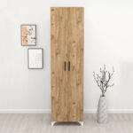 Ντουλάπα - Παπουτσοθήκη μελαμίνης Lilly  χρώμα pine oak 49x32x178εκ.