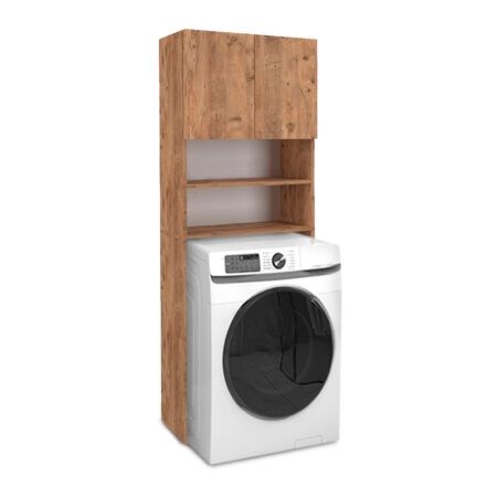 Έπιπλο πλυντηρίου Ramsey από μελαμίνη χρώμα pine oak 65x27x190,6εκ.