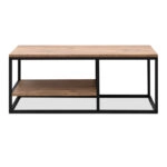 Τραπεζάκι σαλονιού Kane μεταλλικό - μελαμίνης χρώμα pine oak 106x50x42εκ.
