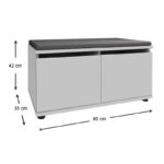 Παπουτσοθήκη μελαμίνης Twain 8 ζευγών χρώμα λευκό 80x35x42εκ.