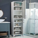 Ντουλάπι κουζίνας/μπάνιου Charlie χρώμα λευκό 49x31,8x173,9εκ.