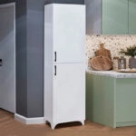 Ντουλάπι κουζίνας/μπάνιου Charlie χρώμα λευκό 49x31,8x173,9εκ.