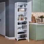 Ντουλάπι κουζίνας/μπάνιου Charlie χρώμα λευκό 49x31,8x173,9εκ.