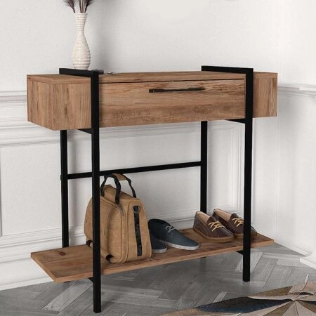Κονσόλα μελαμίνης Lisbon χρώμα antlantic pine 90x29,6x82εκ.