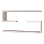 Ραφιέρα τοίχου Jenika 2 τεμαχίων από μελαμίνη χρώμα λευκό 60x14,5x18εκ.