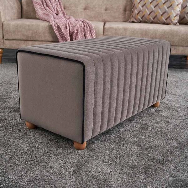 Σκαμπώ Mabel βελούδινο χρώμα γκρι 80x40x40εκ.