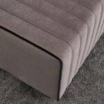 Σκαμπώ Mabel βελούδινο χρώμα γκρι 80x40x40εκ.