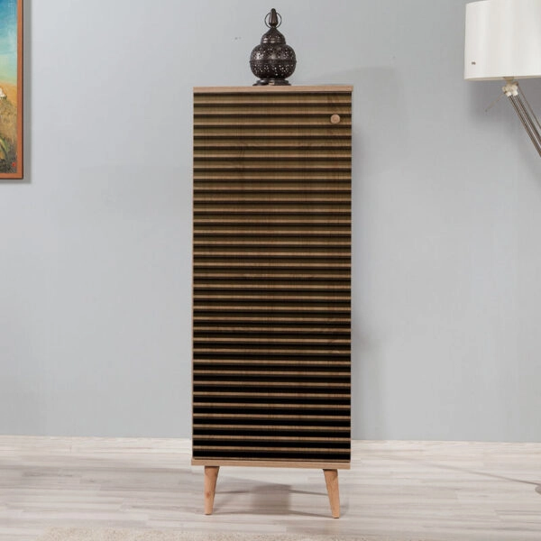 Παπουτσοθήκη - ντουλάπι Soho από μελαμίνη χρώμα sonoma 50x38x135εκ.