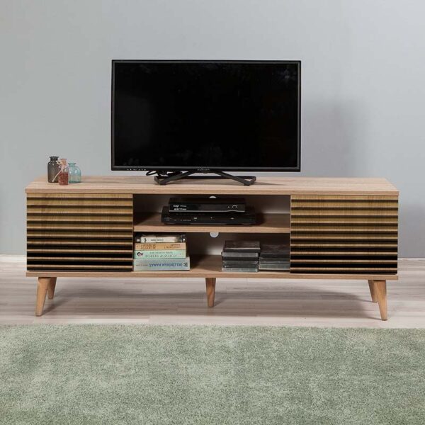 Έπιπλο τηλεόρασης Soho  από μελαμίνη χρώμα sonoma 140x40x50 εκ.