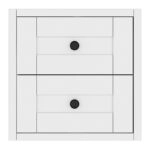 Κομοδίνο επιτοίχιο Felix  χρώμα λευκό 33,6x30x33,6εκ.