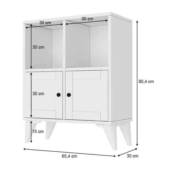Κονσόλα - Ντουλάπι Felix  χρώμα λευκό 65,4x30x80,4εκ.