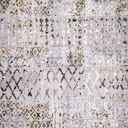 ΧΑΛΙ SHINY VELVET 6376/Anthracite Yellow - 200cm x 250cm