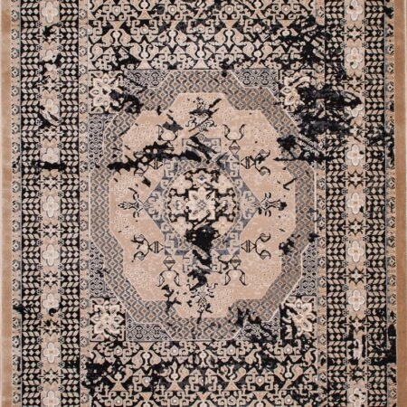 ΧΑΛΙ VELVET 4437/Anthracite Beige - 133cm x 190cm