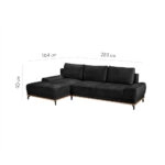 NATURA ΚΑΝΑΠΕΣ ΚΡΕΒΑΤΙ ΓΩΝΙΑ ΑΡΙΣΤΕΡΗ ΑΝΘΡΑΚΙ 283x164x90