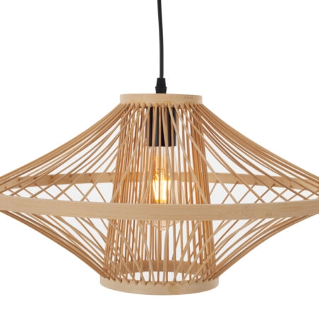Artekko Bamboo Φωτιστικό Οροφής Μονόφωτο (Ε27) Φυσική Απόχρωση (50x50x30)cm
