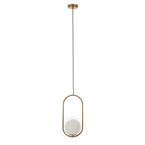 Iron Φωτιστικό Οροφής Μονόφωτο (Ε27) Μεταλλικό Χρυσό