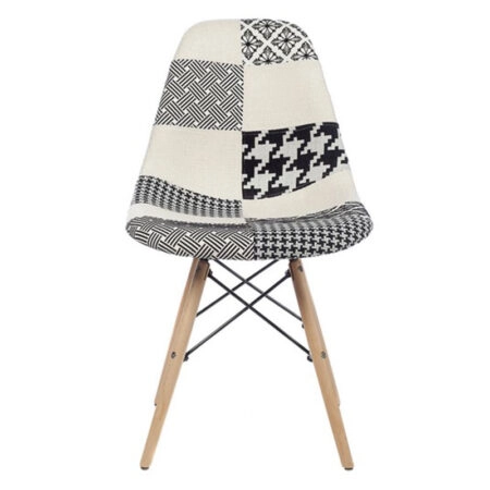 Artekko Cozy Καρέκλα με Ύφασμα Patchwork (46x46x82)cm