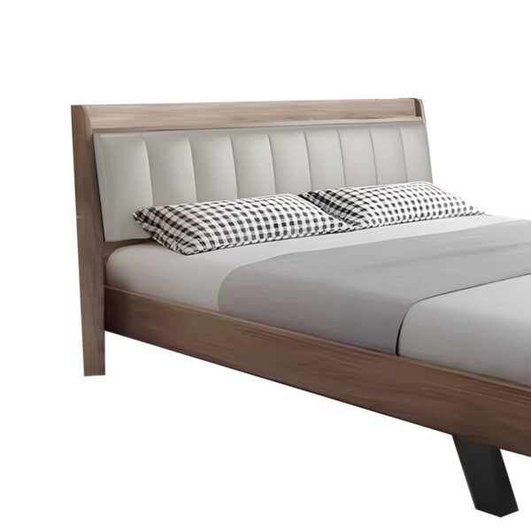 Κρεβάτι Frankly  oak-λευκό pu 150x200εκ