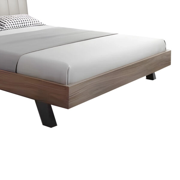 Κρεβάτι Frankly  oak-λευκό pu 150x200εκ