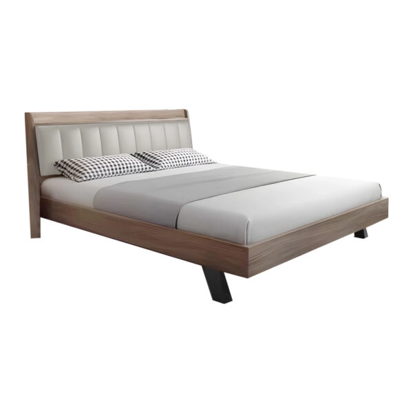 Κρεβάτι Frankly  oak-λευκό pu 150x200εκ