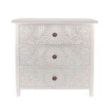 MARGARET ΚΟΜΟΤΑ 3ΣΥΡΤΑΡΙΑ ΛΕΥΚΟ 80x35xH81cm