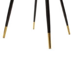 Καρέκλα Giselle βελούδο μαύρο-πόδι μαύρο χρυσό