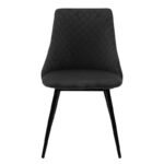 Καρέκλα Giselle βελούδο μαύρο-πόδι μαύρο