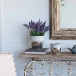 Uma Κασπώ από Τερακότα Ασημί/Γκρι (20,3x20,3x19,1)cm Σετ/2