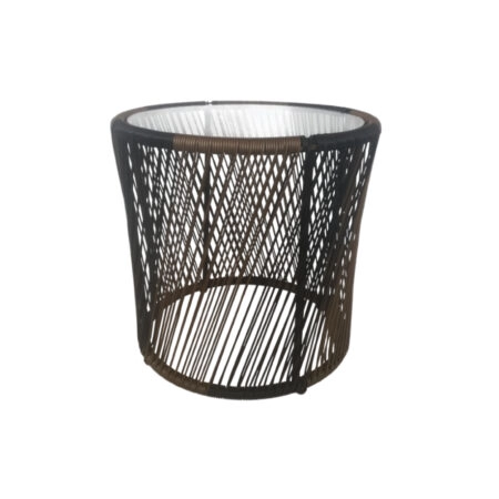 BREEZE COFFEE TABLE ΦΥΣΙΚΟ ΜΑΥΡΟ D50xH50